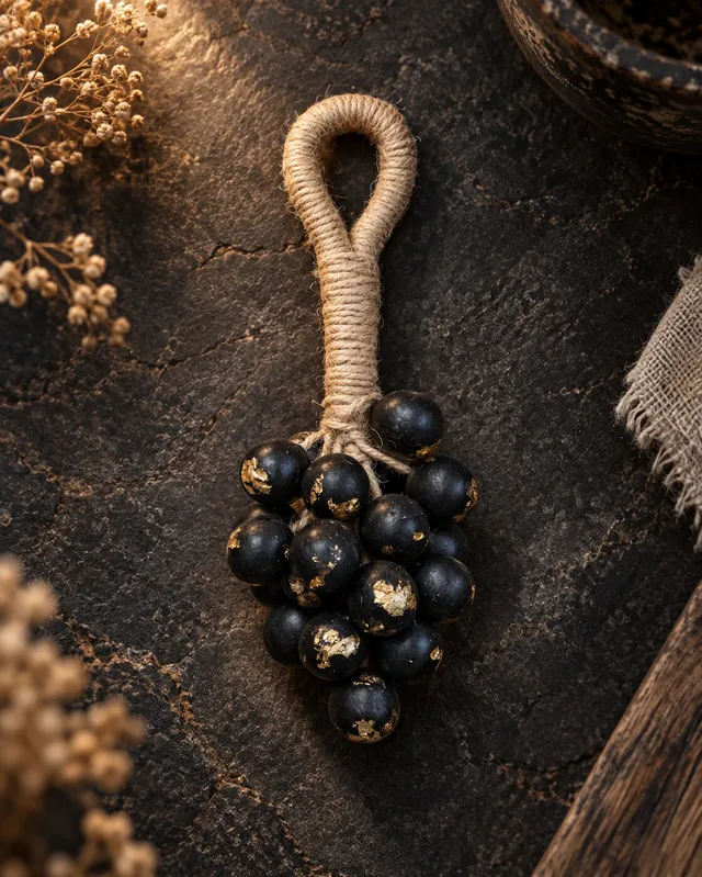 Ръчно изработен сапун „Black Gold“ – грозд с халка за окачване